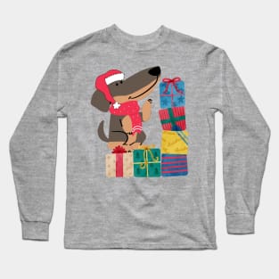 Wiener Dog Christmas Long Sleeve T-Shirt